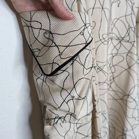 Vintage 50s Party Dress Circle Skirt Side Pockets Hand Sewn Midi - Picture 8 of 16